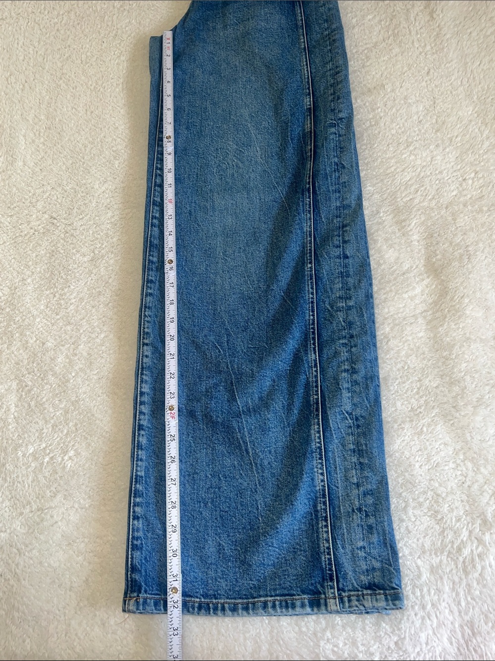 Alice + Olivia Double Waistband Wide Leg Jeans Brooklyn Blue Size 26 - Picture 6 of 12